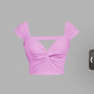 Elegant Lilac Crop Top